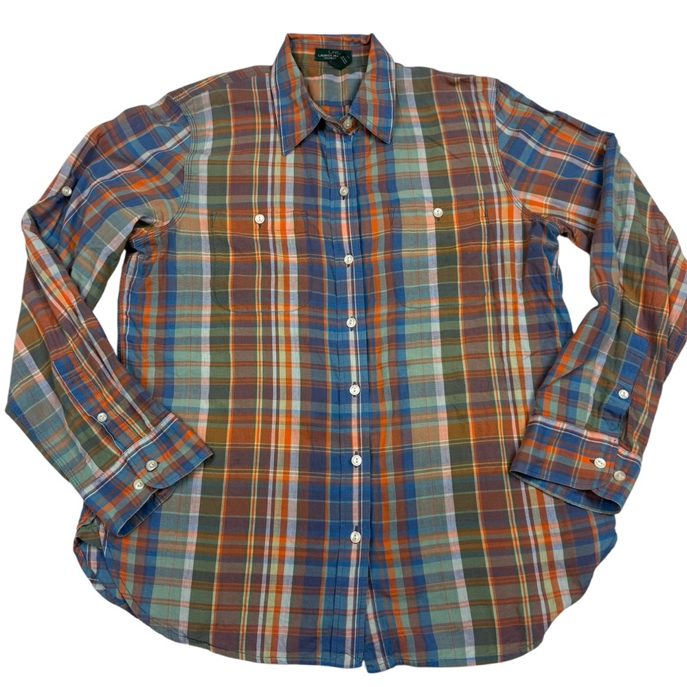 Lauren Ralph Lauren Women's Multicolor Plaid Button Down Shirt